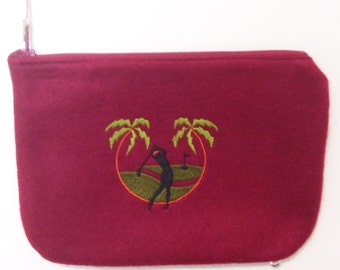 Embroidered Golf Change Purse Ball or T Bag