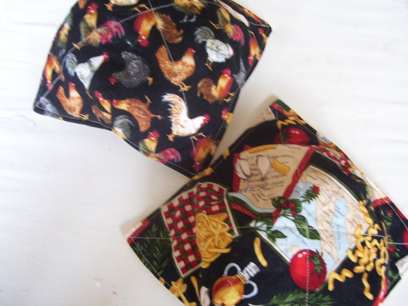 Soup Bowl Cozy Italian Fabric or Farmhouse Rooster Fabric