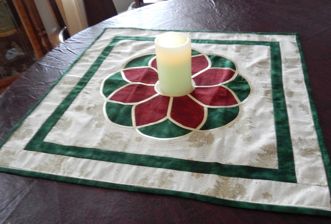 Stained Glass Looking Table Topper, Candle Mat, Christmas Topper