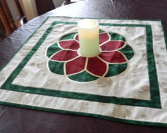 Stained Glass Looking Table Topper, Candle Mat, Christmas Topper, Dining Table Topper,