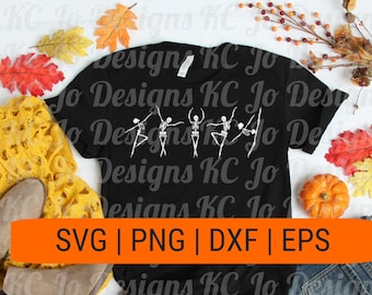 Dancing Skeleton Ballet SVG: Halloween Shirt Design (Digital Download)