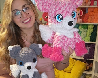 Patrón de crochet de zorro/lobo **NO ES UN PRODUCTO FÍSICO