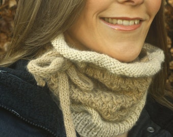 KNITTING PATTERN SET - Honeycomb Headband and Cowl (Knitted Scarf, Infinity Scarf, Knitted Earwarmer)