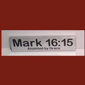 Mark 16:15 Chrome-Plated Scripture Emblem