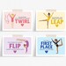 Gymnastics Valentine Cards Printable, Gymnast Valentine Cards for Girls ...