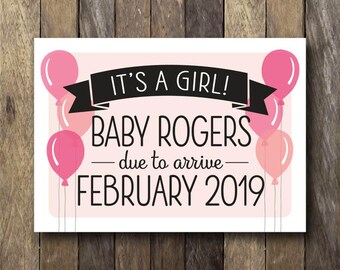 its a girl announcement etsy its a girl announcements