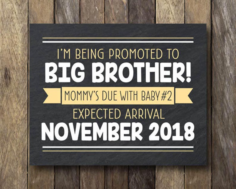 Big Brother Announcement Sign Pregnancy Announcement Etsy