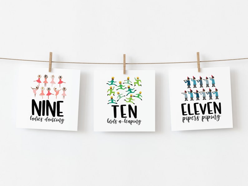 12 Days of Christmas Gift Tags Printable - 3x3 and 2x3 Gift Tags - the ...