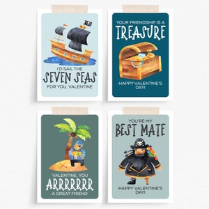 Piraten Valentijnskaarten afdrukbare download, Piraten Valentijnsdagkaarten voor kinderen, afdrukbare Valentijnsdag voor school, gemakkelijk af te drukken Valentijnsdag