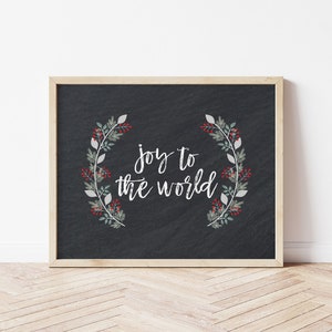 Joy to the World Printable Instant Download Christmas Art - Etsy
