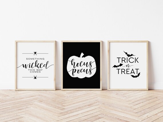 Halloween Print Set - Halloween Poster Printable - Printables for Halloween - Halloween Wall Art - Halloween Prints 8x10 5x7 16x20 11x14