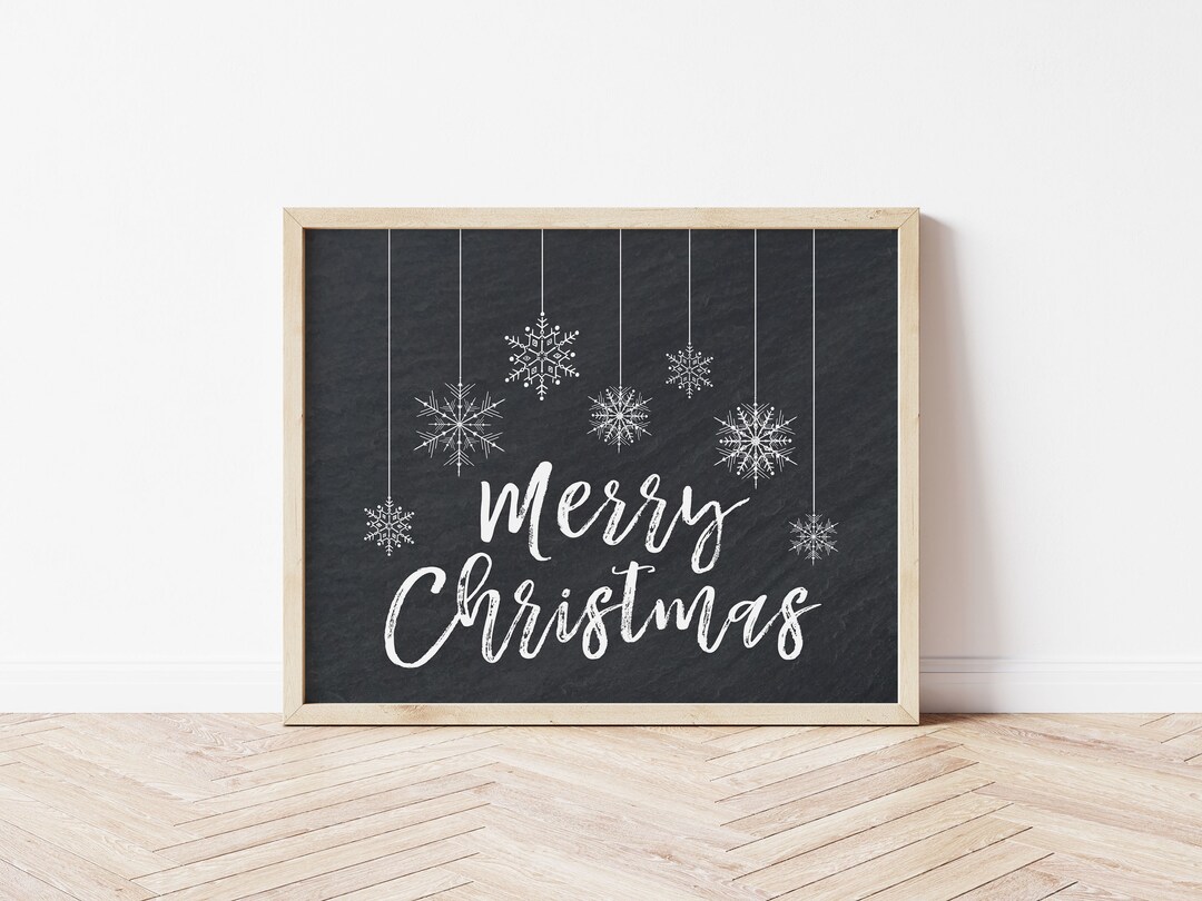 Merry Christmas Print Christmas Art Printable 5x7 Christmas Prints 8x10 ...