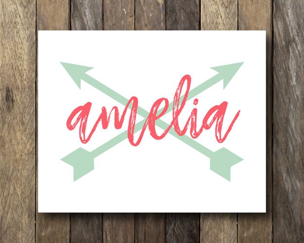 Custom Name Sign Printable Printable Wall Art for Nursery | Etsy