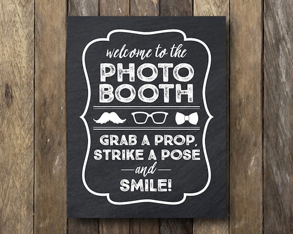 Items similar to Photo Booth Printable - Instant Download 11x14