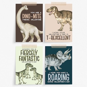 Cartes imprimables Dinosaur Valentines, Dinosaures Valentine’s Day Cards Télécharger, Dino Valentine pour les enfants, Boy Valentines for Class