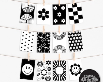 48 Baby Kontrastkarten – Schwarz-Weiß & Bunt, Für Visuelle Stimulation 0-12 Monate (14x14 Cm)