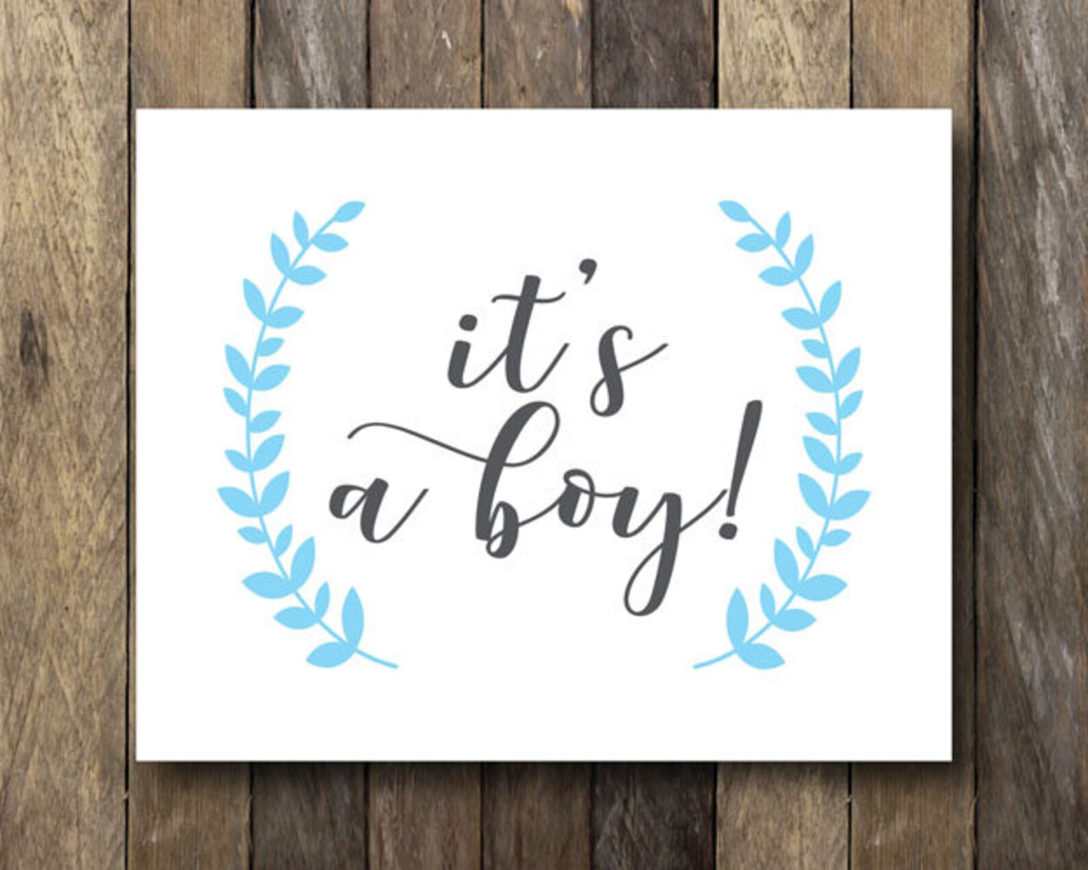 It's a Boy Sign Instant Download Printable Gender | Etsy