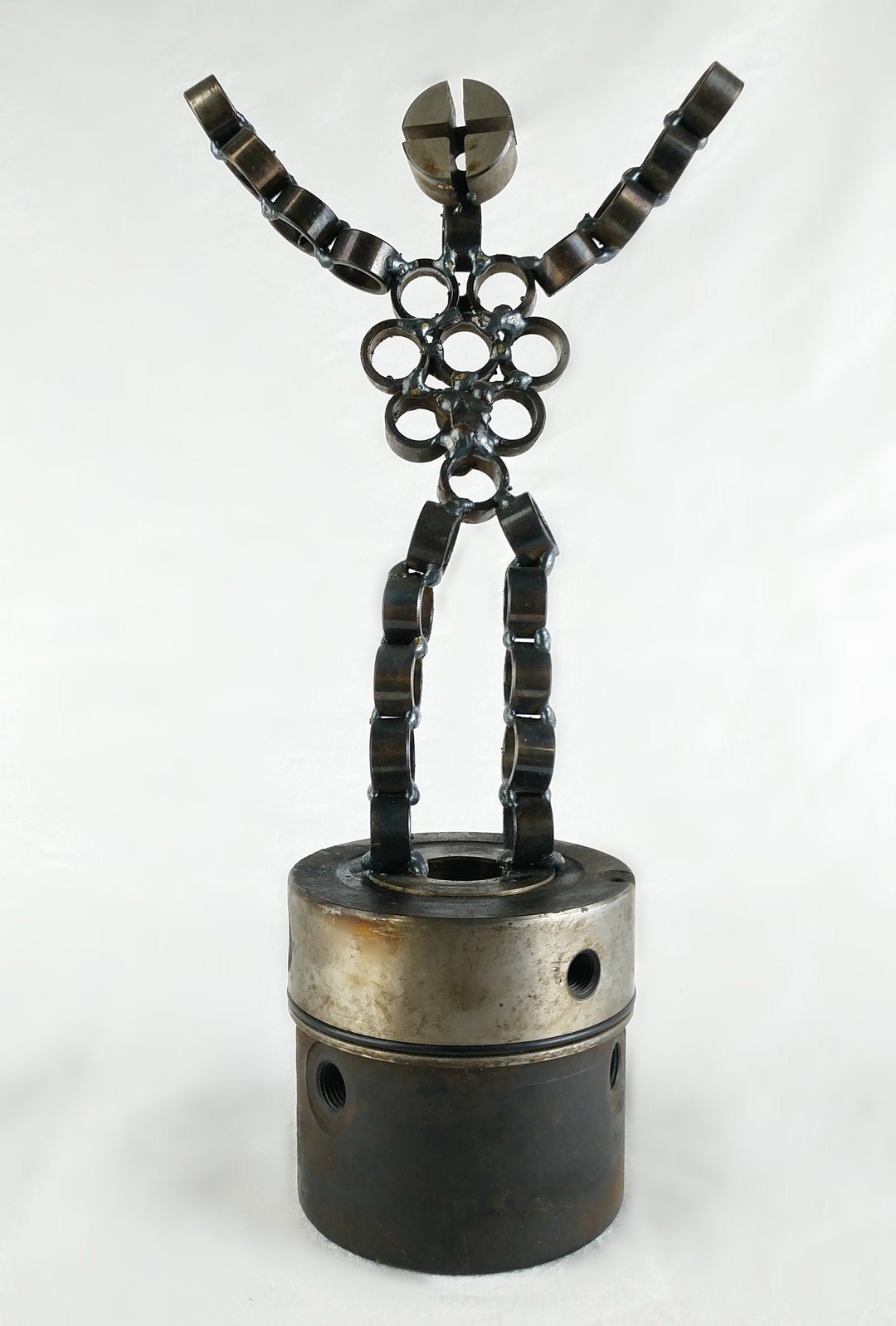 Metal Sculpture Boxer Model Recycled Art Gift for Coach Sportsman Sport ...