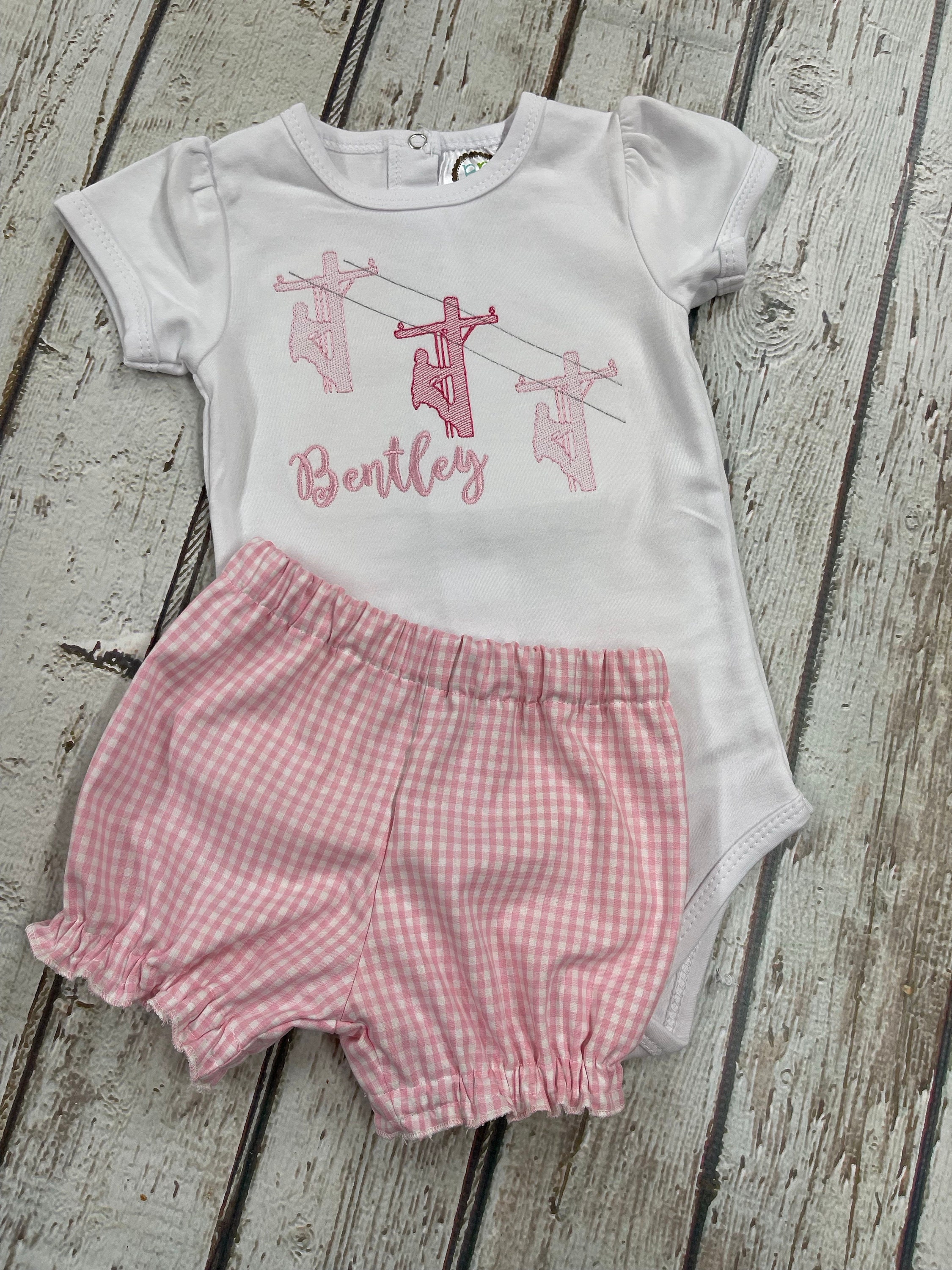 Baby Clothes Lineman Smocked Outfit Wholesale Smocked Children's