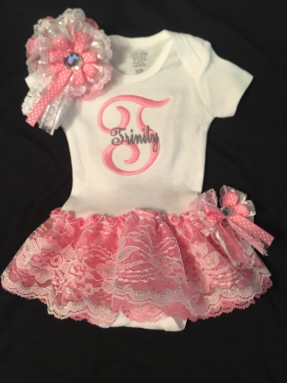 Baby Girl Clothes Coming Home Photo Oufit Monogrammed Body | Etsy