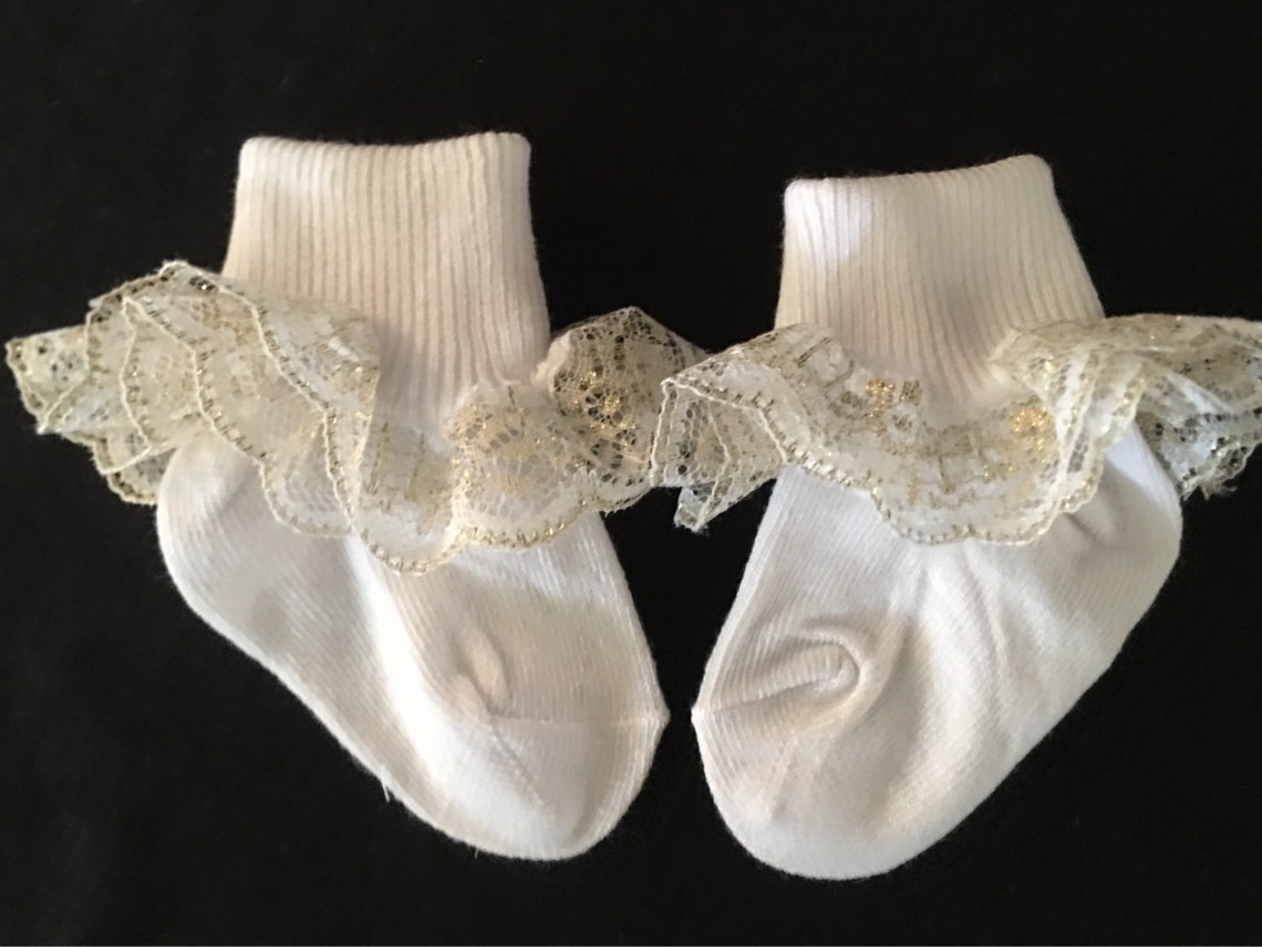 Baby Girl Monogrammed Ruffle Socks Toddler Monogrammed Ruffled Etsy