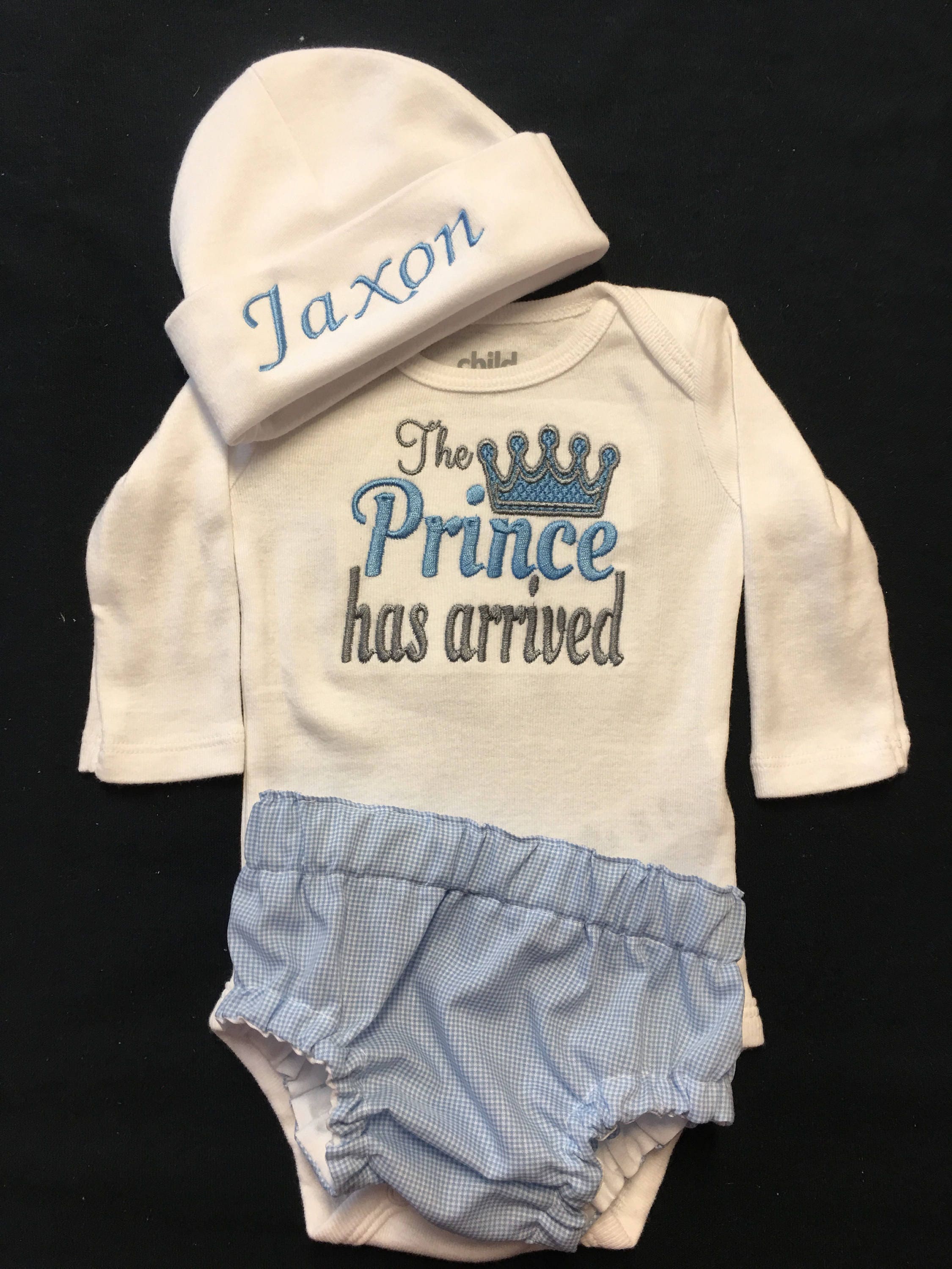 Newborn Baby Boy the Prince Has Arrived Coming Home Outfit Etsy