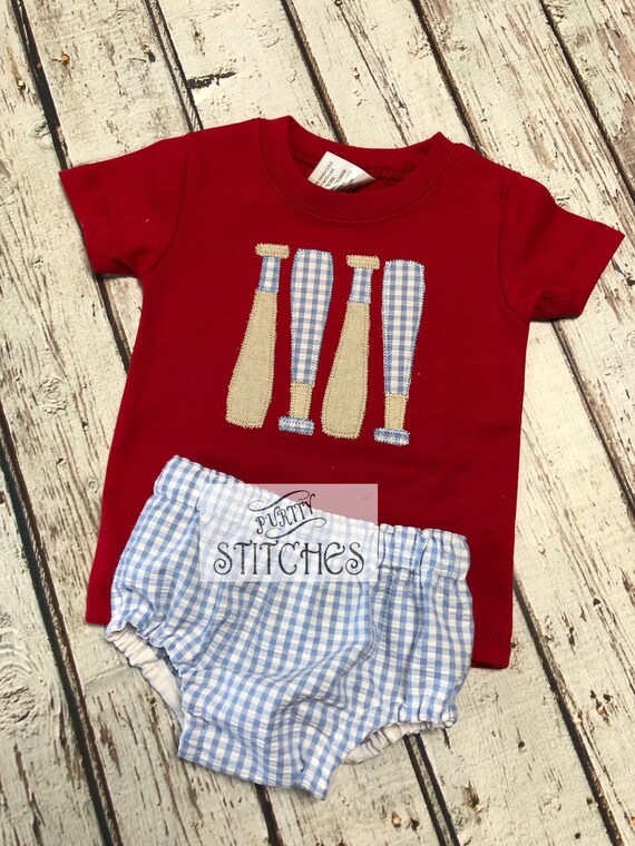 Baby Boy Baseball Tshirt Baby Boy Bat Outfit Matching Blue Etsy