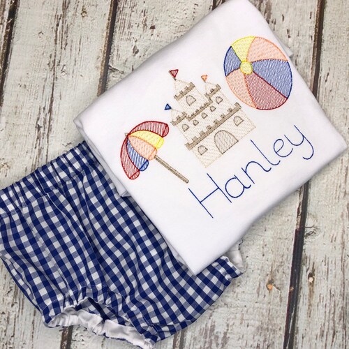 Baby Boy Beach Shirt Matching Gingham Shorts Personalized Etsy