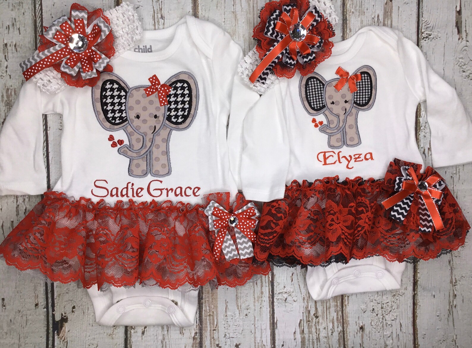 Baby Girl Clothes Elephant Monogrammed Bodysuit Appliqued Etsy