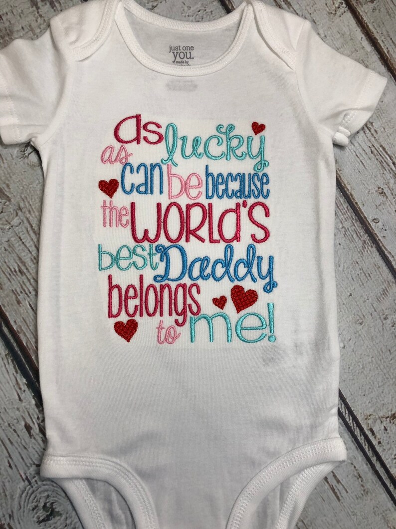 Baby Girl's or Baby Boys Embroidered Bodysuit As Lucky As Etsy