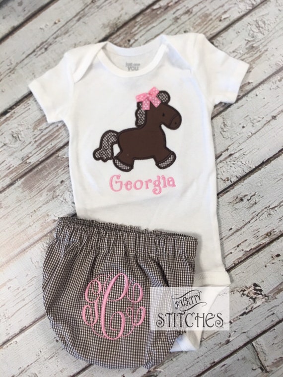 baby girl clothes with horses on them