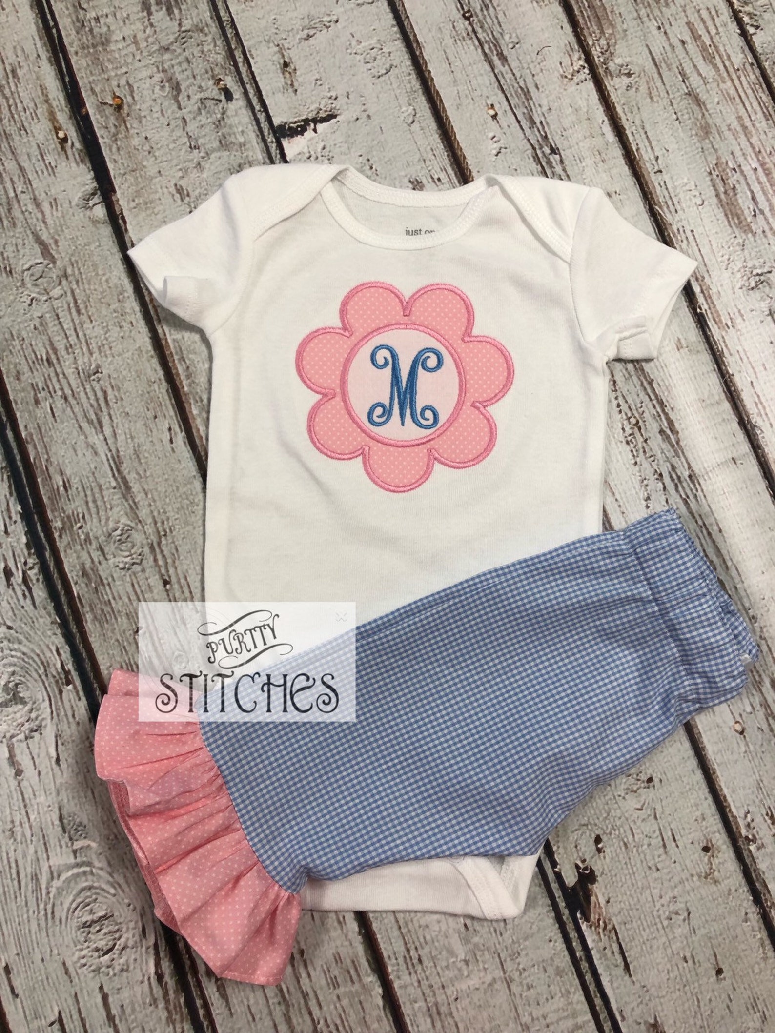 Baby Girl Dress Design Flower Print On Shirt Blended Stuff main image 1