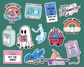 Surg Tech Humor Sticker Pack PNG oder Geschenk, Cricut GoodNotes Digital Download