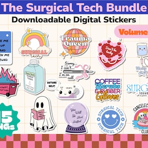 Surgical Tech Digital Download Bundle Vol. Nr.1 | 15 PNGs