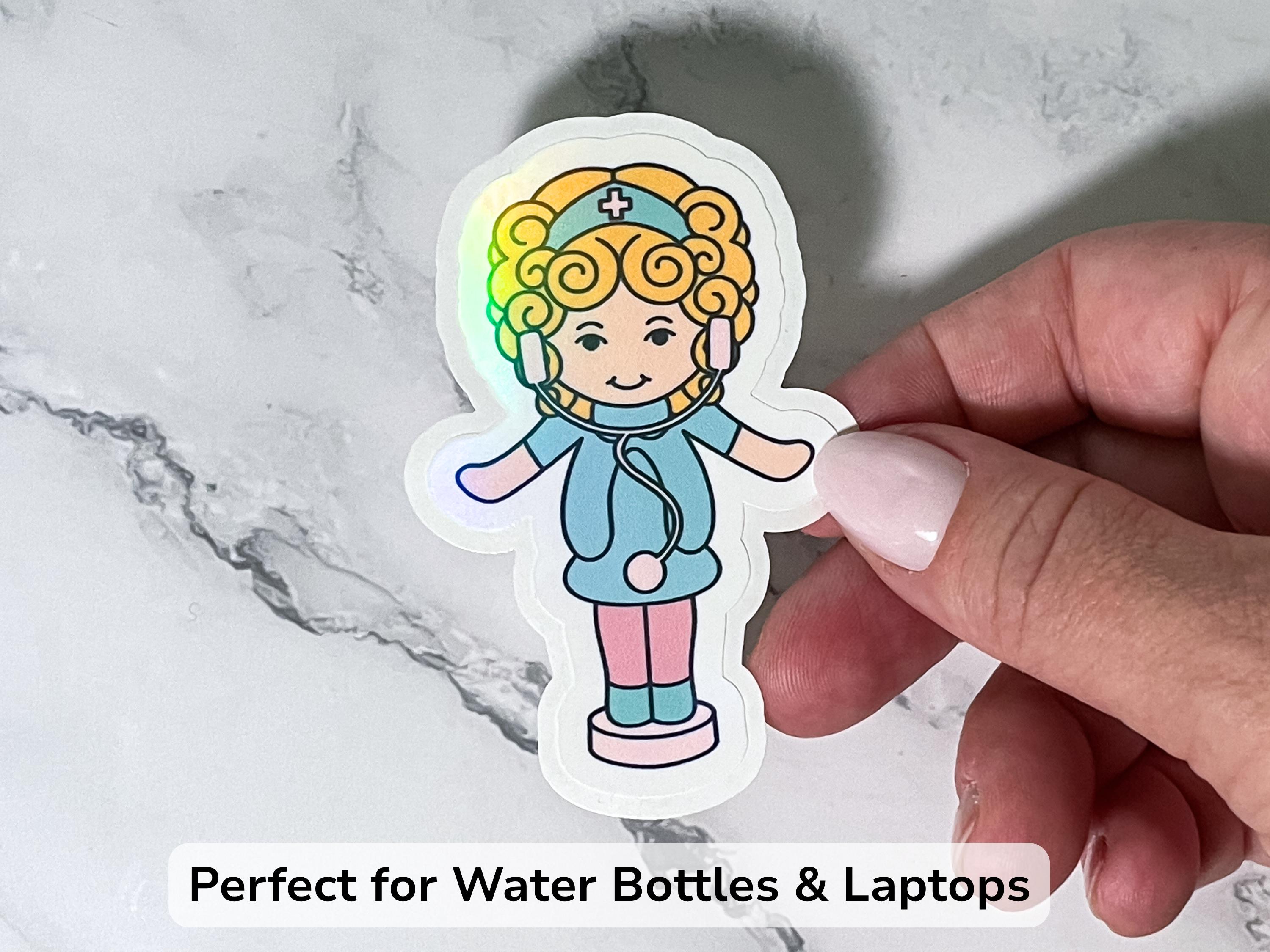 Cute Nurse Sticker, Water-resistant Vinyl Sticker, Nurse Gift, Medical ...