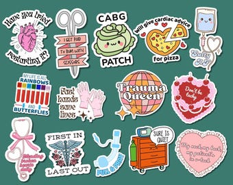 Cardiac Nurse Bundle PNG, Kardiologie RN Cath Lab Aufkleber Geschenk, Cricut GoodNotes Download