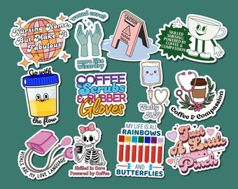 Qualifizierte Krankenschwester Bundle Aufkleber PNG, lustiges CNA LTC Pflegeheim Geschenk, Cricut GoodNotes Download