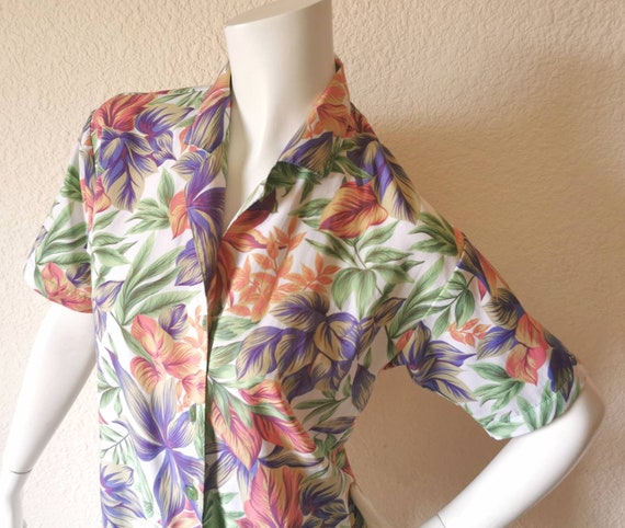 VINTAGE 80s Silhouette Petites Pastel Floral Soft… - image 3