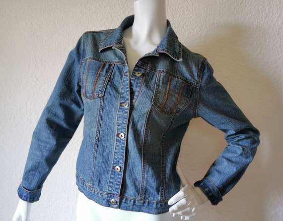 VINTAGE Late 90s Y2K 2000s Access Jeans AC 3998 Jean Jacket