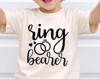 Ring Bearer Shirt Toddler, Wedding Ring Bearer Outfit, Boy Ring Bearer Tee, Cute Ring Bearer Shirt, Wedding Party Kids Outfit