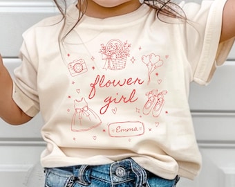 Custom Flower Girl Shirt, Flower Girl Proposal Gift, Toddler Wedding Party Tee, Flower Girl gift, Wedding Party Gift, toddler flower girl