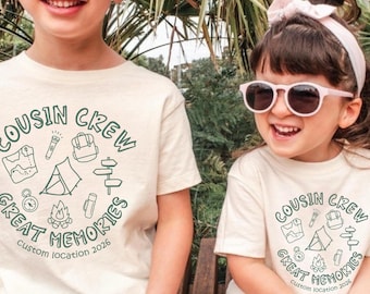 Custom Cousin Camp Shirt, Cousin Vacation tee, Custom Camping tshirt, matching cousin tees, toddler cousin, Cousin crew Gift