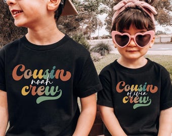 Personalized Cousin Crew Shirts, Custom Name Matching Cousins tee, Cousin trip tshirt, kids cousin tshirt, Family vacation gift