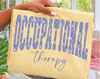 Occupational Therapy Shirt, Varsity Occupational Therapy, OT Shirt, Occupational Therapy Gift, Therapy Shirt, Comfort Colors therapy Tee