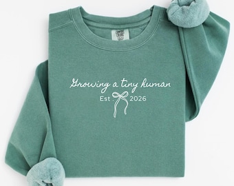 Comfort Colors® Pregnancy Announcement Sweatshirt Est 2026, First Time Mom Gift, New Mom Crewneck, Maternity Shirt, Expecting Mom Gift