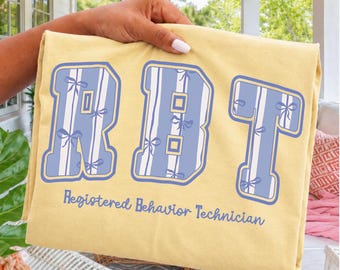 Comfort Colors® RBT Shirt, Registered Behavior Technician Shirt, Personalized RBT Gift, ABA Therapist Shirt, Bcba Gift Tee