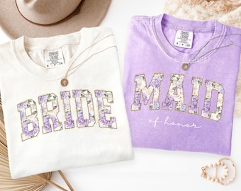 Comfort Colors® Bride Maid of Honor Shirt, Bridal Party Shirt, mother of groom bride, Bridesmaid Proposal Gift, wedding day ceremony