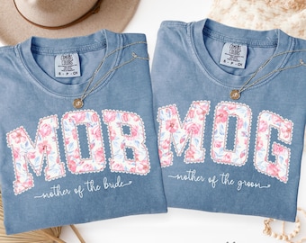 Floral Mother of the Bride Shirt, Mother of the Groom Shirt, Wedding Party Gifts, mother groom gift, mother Bride gift