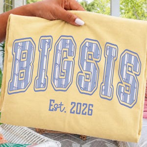Big Sis Announcement Shirt, Personalized Big Sister Tee, Pregnancy Announcement Shirt, Promoted to Big Sister Gift, Blue BowBig Sis Shirt