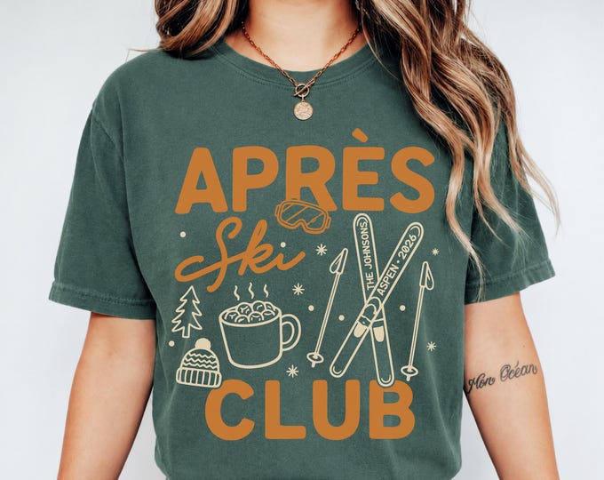 Après Ski Club Shirt, Ski Trip Tee, Winter Vacation Shirt, Ski Lodge Shirt, Mountain Weekend Tee, Cozy Ski Gift, Ski Lover Shirt